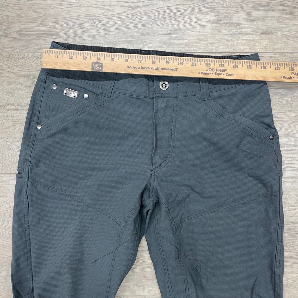 KUHL Renegade Pants Mens 32x32 Gray Outdoor Hiking Ripstop Cargo Pockets - Picture 3 of 10